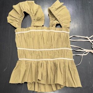 free people tank top. army green. size xs. excellent condition.